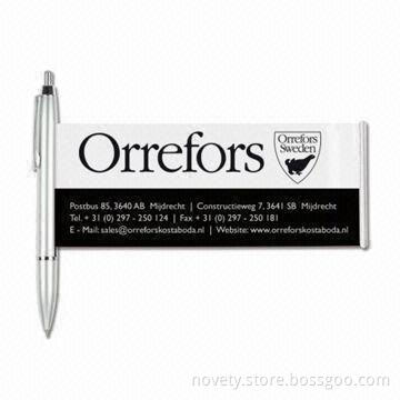 Banner Ball Pen, Made of ABS Plastic, Measures 14cm Long, Available in Different Colors
